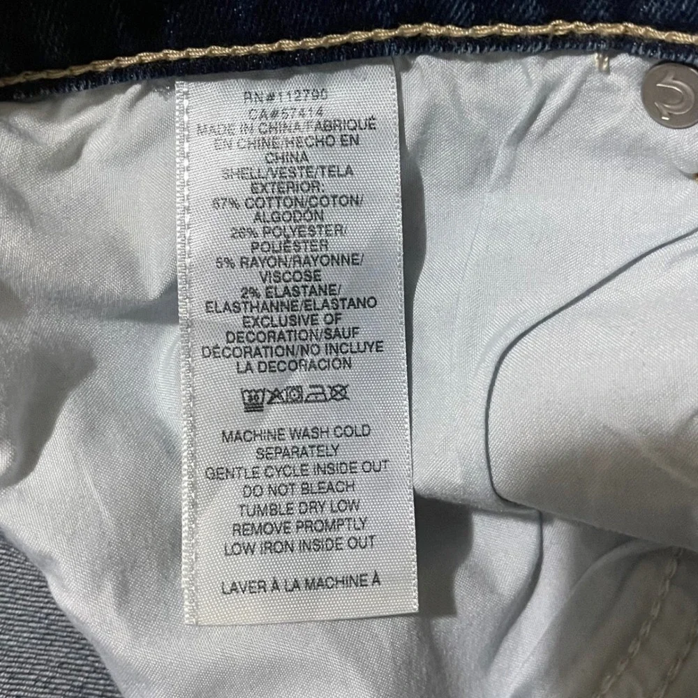 True Religion Billy SN Flap Relaxed Bootcut Jeans Mens Size 29 (30 x 33.5) Denim